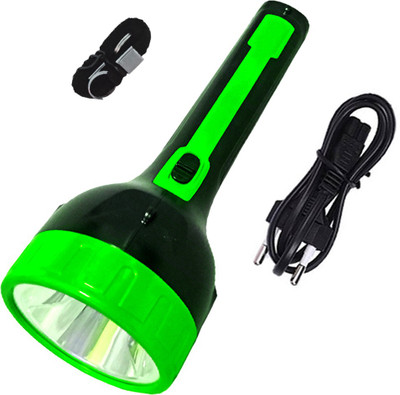 GALLAXY LED Rechargeable 3 Mode Torch Light 12W Flashlight Torch 3 hrs Torch Emergency Light(Multicolor)
