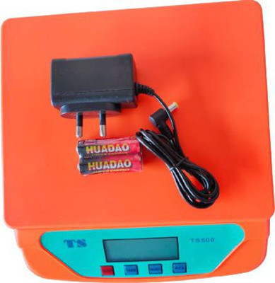 Skeisy VIYAVO-TECH ORANGE Ts-500v INOX00765V Digital 30 kg Kitchen Weight Machine with Adapter Weighing Scale Weighing Scale (ORANGE) Weighing Scale(Orange)