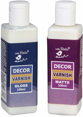 LITTLE BIRDIE Craft Store 39471 Varnish, Matte and Glossy Finish 100 ml Matte Varnish(100 ml)