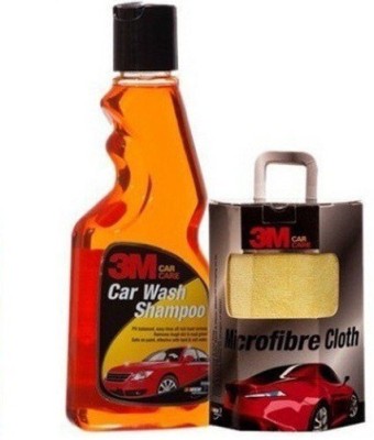 3M Combo of Microfiber Cloth and Car Shampoo (250 ml) Combo