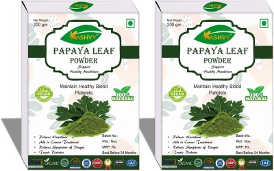 Kashvy Papaya Leaf Powder, Dried Papaya Leaves Powder, Gluten Free, No Artificial Colour, No preservatives