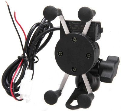 Everythiing Mobile Holder X grip Bike Mobile Holder(Black)