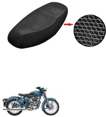 Zirxa BLSM-MESH-CVR-A150 Single Bike Seat Cover For Royal Enfield Bullet Classic