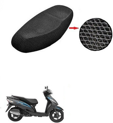 Zirxa BLSM-MESH-CVR-A44 Single Bike Seat Cover For TVS Wego
