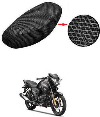 Zirxa BLSM-MESH-CVR-A24 Single Bike Seat Cover For TVS Apache RTR 180