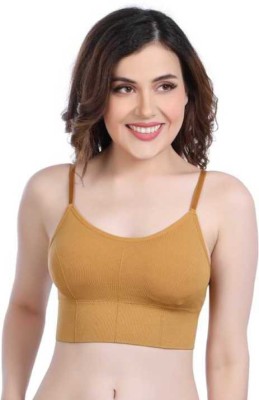 DARKVELLY Women Bralette Lightly Padded Bra(Yellow)