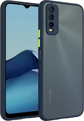 ROSALINE Back Cover for Vivo Y20, Vivo Y20i, Vivo Y20A, Vivo Y12s(Blue, Camera Bump Protector)