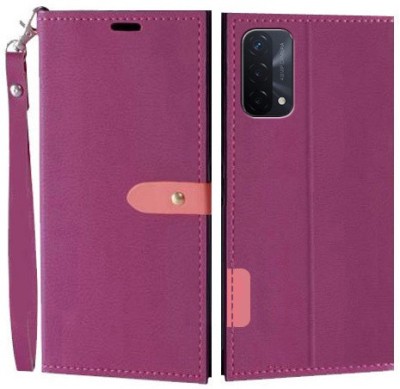 Wynhard Flip Cover for OPPO A74 5G(Pink, Grip Case, Pack of: 1)