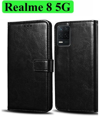 Wynhard Flip Cover for Realme 8 5G, Realme 8s 5G, Realme 9 5G, Realme Narzo 30 5G(Black, Grip Case, Pack of: 1)