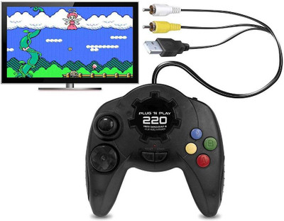 Plug N Play Video Game - Kids Video Game box with 220 Different Video Games (Black) Limited Edition(Code in the Box - for PC)