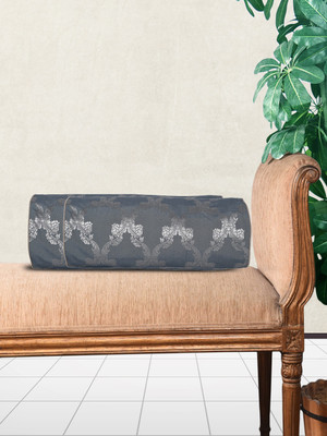 Home-The best is for you Microfibre Abstract Bolster Pack of 2(Blue)