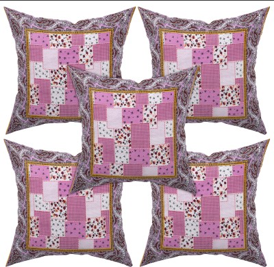 KUBER INDUSTRIES Cotton Cushions Cover(Pack of 5, 40 cm*40 cm, Pink)