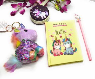 FATFISH Kids A6 Diary Single Rule 100 Pages(Multicolor, Pack of 4)