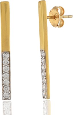 Femme Jam 925 Sterling Silver Zirconia Crystal Gold Plated Dangler Drop Earrings for Women Swarovski Zirconia Sterling Silver Drops & Danglers