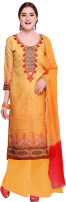 Kimisha Chanderi Embroidered Salwar Suit Material