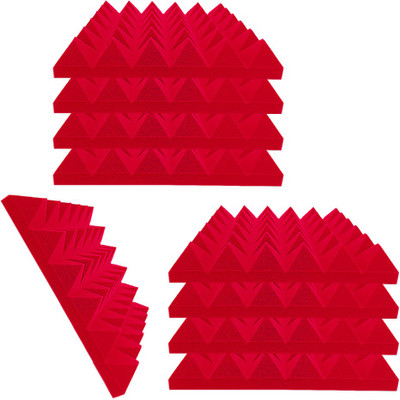 silence acoustic Foam Pyramid Wall(9 Panels Red)