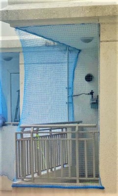 Amz Sports Nets Balcony/Bird/Monkey/Child Protection Net(BLUE)1.5MM THICKNESS (18 Ply,10FtX50Ft.) Bird Net(Blue)