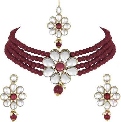 CATALYST Alloy Copper Maroon, Gold Jewellery Set(Pack of 1)