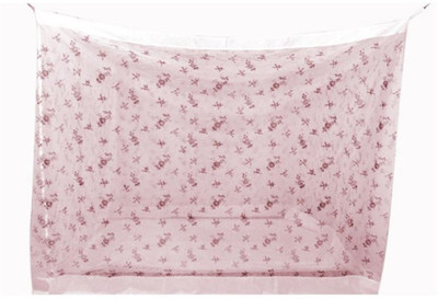ANS Polyester Adults Washable 6.5X6.5 FT Double BED King size mosquito net with cotton border Mosquito Net(Pink, Frame Hung)