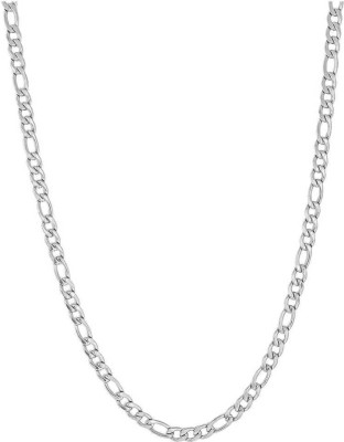 zebisco Stainless steel exclusive sachin design chain for mens 20 inches Silver Plated Stainless Steel Chain