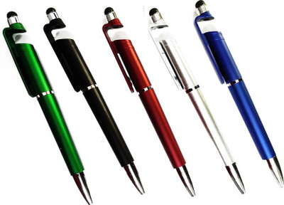 Honiry Multicolour Stylus Ball Pen Ball Pen (pack of 5) Multi-function Pen(Pack of 5, Ink Color - Multicolor)