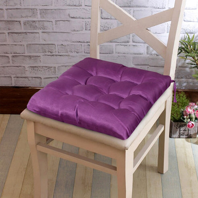 KUBER INDUSTRIES Microfibre Solid Chair Pad Pack of 1(Purple)
