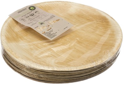 Adaaya Farms Palm Deep Round Plate 12 Inch Dinner Plates(Pack of 10)