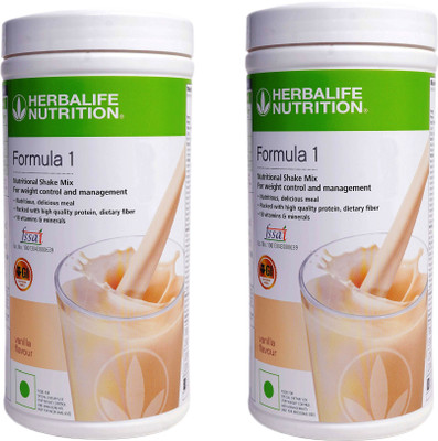 HERBALIFE Formula 1 Nutritional Shake Mix - Vanilla Flavor 2 Pcs Pack For Weight Loss Plant-Based Protein(1000 g, Vanilla)