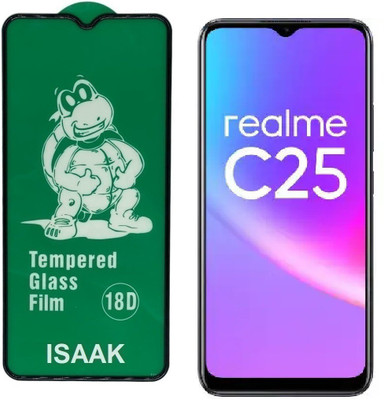 ISAAK Edge To Edge Tempered Glass for Realme C25 18D Tempered Glass(Pack of 1)
