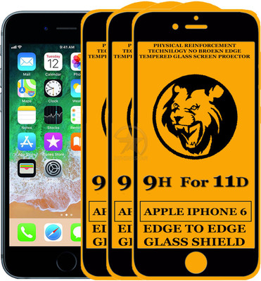 HQ Protection Edge To Edge Tempered Glass for Apple iPhone 6(Pack of 3)