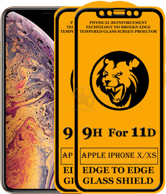 SEVEN7STAR Edge To Edge Tempered Glass for Apple iPhone X(Pack of 2)