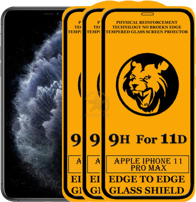 SEVEN7STAR Edge To Edge Tempered Glass for Apple Iphone 11 Pro Max(Pack of 3)