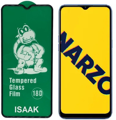 ISAAK Edge To Edge Tempered Glass for Realme Narzo 10a 18D Tempered Glass(Pack of 1)
