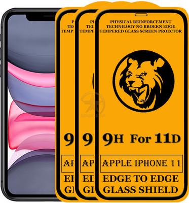 SEVEN7STAR Edge To Edge Tempered Glass for Apple Iphone 11(Pack of 3)