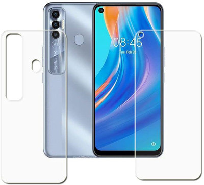 SOLIVAGANT Front and Back Tempered Glass for Tecno Spark 7 Pro(Pack of 2)