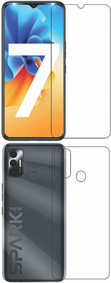 Firstkart Front and Back Tempered Glass for Tecno Spark 7(Pack of 2)