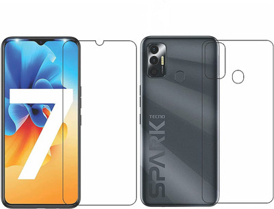 Firstkart Front and Back Tempered Glass for Tecno Spark 7(Pack of 2)