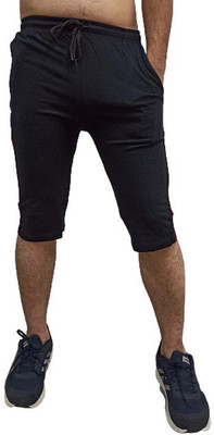 TT Solid Men Black Basic Shorts