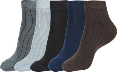 DOUBLE SEVEN Men Solid Ankle Length(Pack of 5)