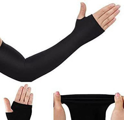 RBSOCK Polyester Arm Sleeve For Boys(Free, Black)