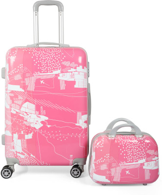 POLO CLASS 28 inch Trolley Bag Set with 1pc Vanity Bag - Pink Expandable  Cabin & Check-in Set 4 Wheels - 28 inch