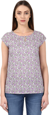 PARK AVENUE Casual Full Sleeve Printed Women Purple Top