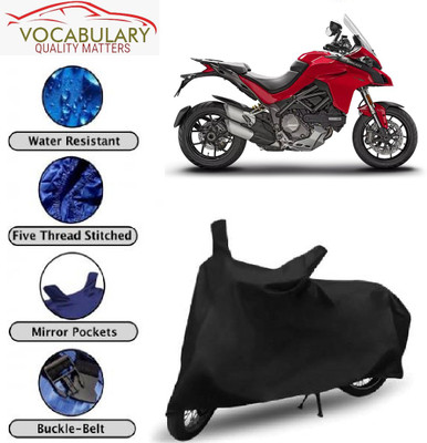 MEGA MARTZZ Waterproof Two Wheeler Cover for Ducati(Multistrada, Black)
