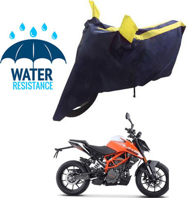 RONISH Waterproof Two Wheeler Cover for KTM(125 Duke, Blue, Yellow)