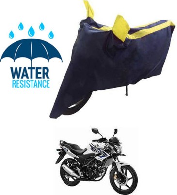 RONISH Waterproof Two Wheeler Cover for Honda(CB Trigger, Blue, Yellow)