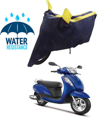 RONISH Waterproof Two Wheeler Cover for Suzuki(Access 125, Blue, Yellow)