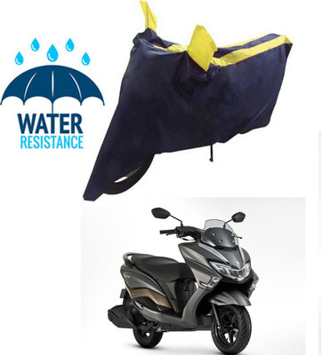 RONISH Waterproof Two Wheeler Cover for Suzuki(Burgman Street, Blue, Yellow)