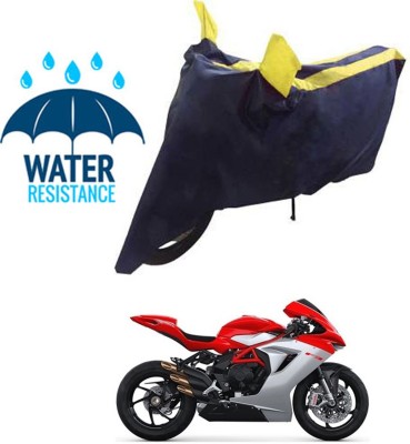 RONISH Waterproof Two Wheeler Cover for MV Agusta(F3, Blue, Yellow)