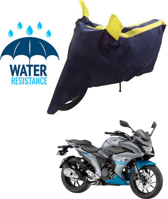 Mdstar Waterproof Two Wheeler Cover for Yamaha(Fazer 25, Blue, Yellow)