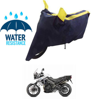RONISH Waterproof Two Wheeler Cover for Triumph(Tiger 800 XR, Blue, Yellow)